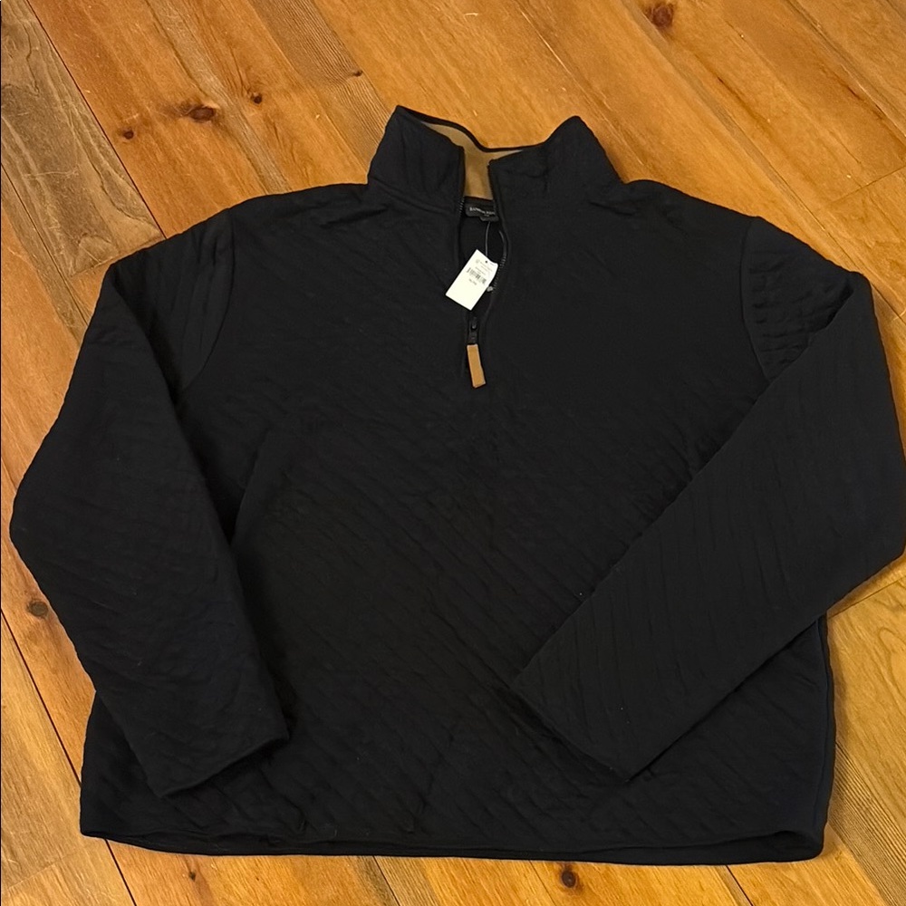Black Quilted Pullover